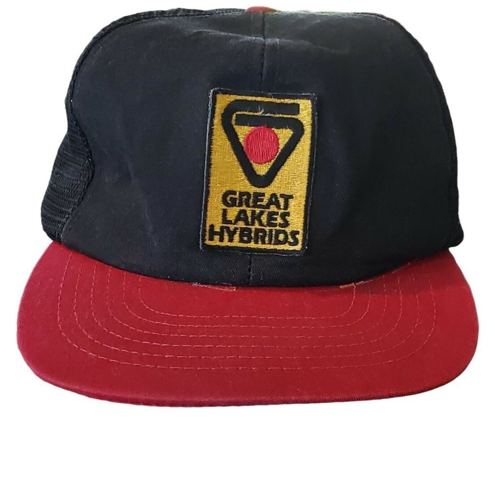 Vintage Great Lakes Hybrids Patcher‎ Farmer Trucker Hat Snapback Swingster USA
